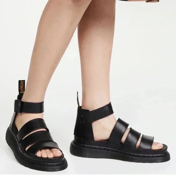 Dr. Martens Clarissa II Leather Platform Sandals Size 10 - Picture 1 of 7